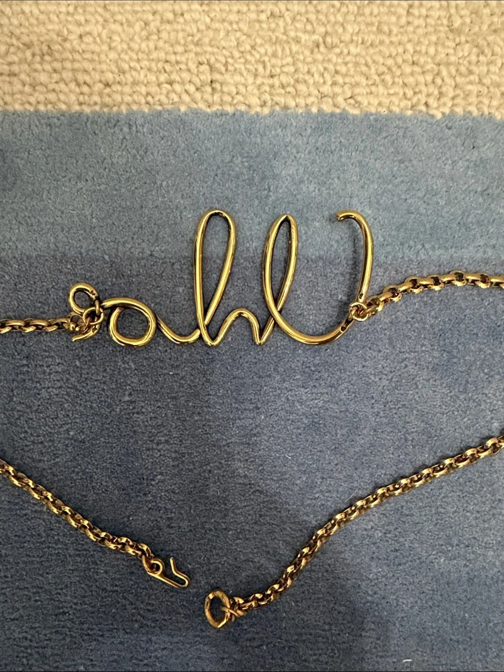 Chloé Gold Script Logo Chain Belt